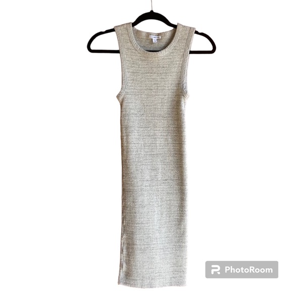 James Perse Ribbed Midi Bodycon Cotton Dress - Picture 1 of 6